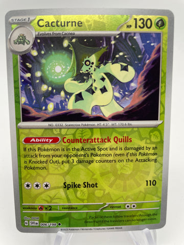 Cacturne SV1en 006/198 Reverse Holo