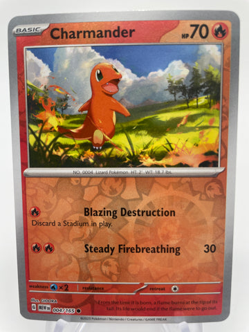 Charmander MEWen 004/165 RH Reverse Holo Cosmos Costco Exclusive