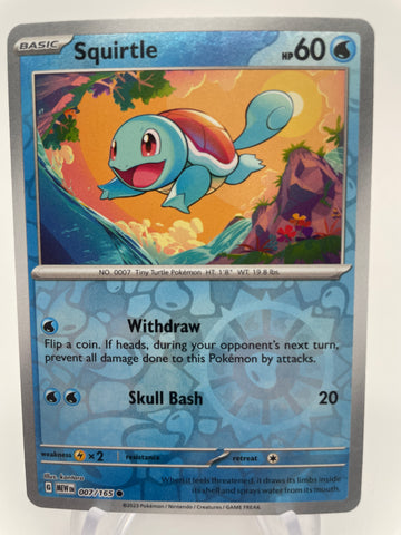 Squirtle MEWen 007/165 RH Reverse Holo Cosmos Costco Exclusive