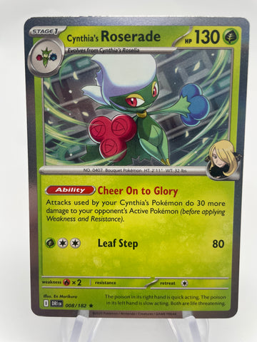 Cynthia's Roserade DRIen 008/182 Holo