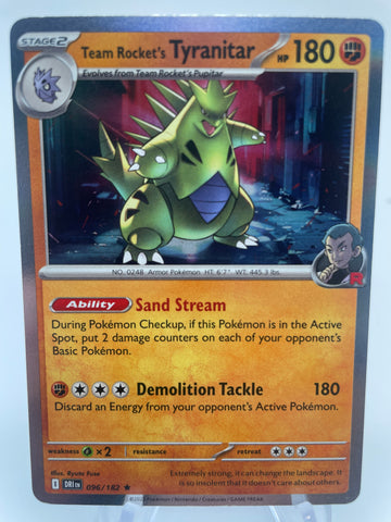 Team Rocket's Tyranitar DRIen 096/182 Holo