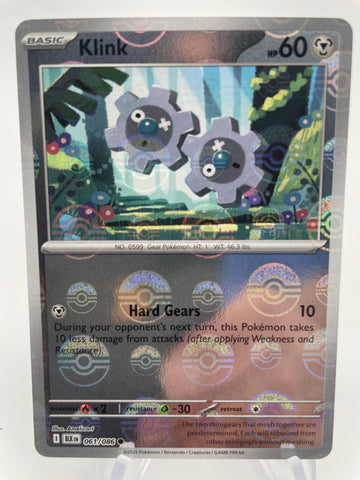 Klink BLKen 061/086 Reverse Holo RH Poke Ball