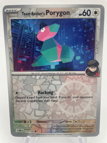 Team Rocket's Porygon DRIen 153/182 Reverse Holo RH
