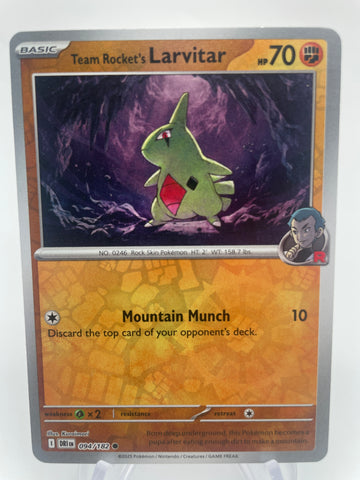 Team Rocket's Larvitar DRIen 094/182 Reverse Holo RH