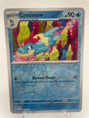 Croconaw TEFen 040/162 Reverse Holo RH