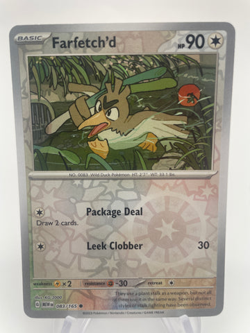 Farfetch'd MEWen 083/165 RH Reverse Holo