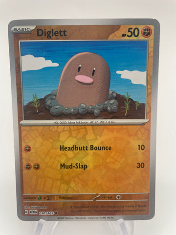 Diglett MEWen 050/165 RH Reverse Holo
