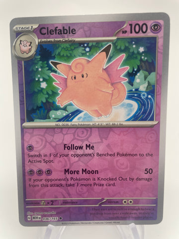 Clefable MEWen 036/165 RH Reverse Holo
