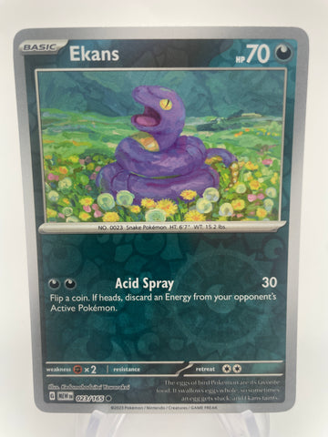 Ekans MEWen 023/165 RH Reverse Holo
