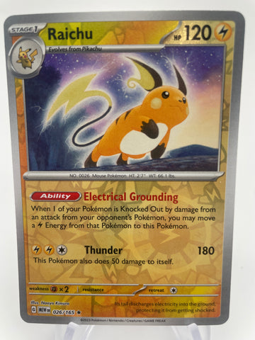 Raichu MEWen 026/165 Reverse Holo RH