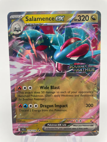 Salmence ex 114/159 JTGen Double Rare Journey Together Stamped