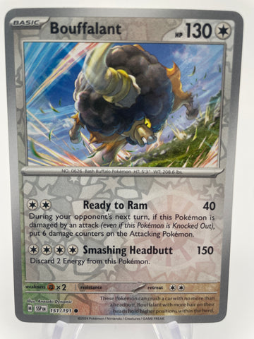 Bouffalant SSPen 151/191 Reverse Holo RH