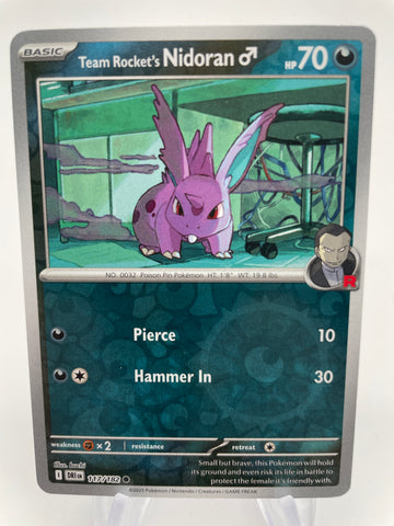 Team Rocket's Nidoran Male DRIen 117/182 Reverse Holo RH