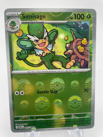 Simisage BLKen 005/086 Reverse Holo RH Poke Ball